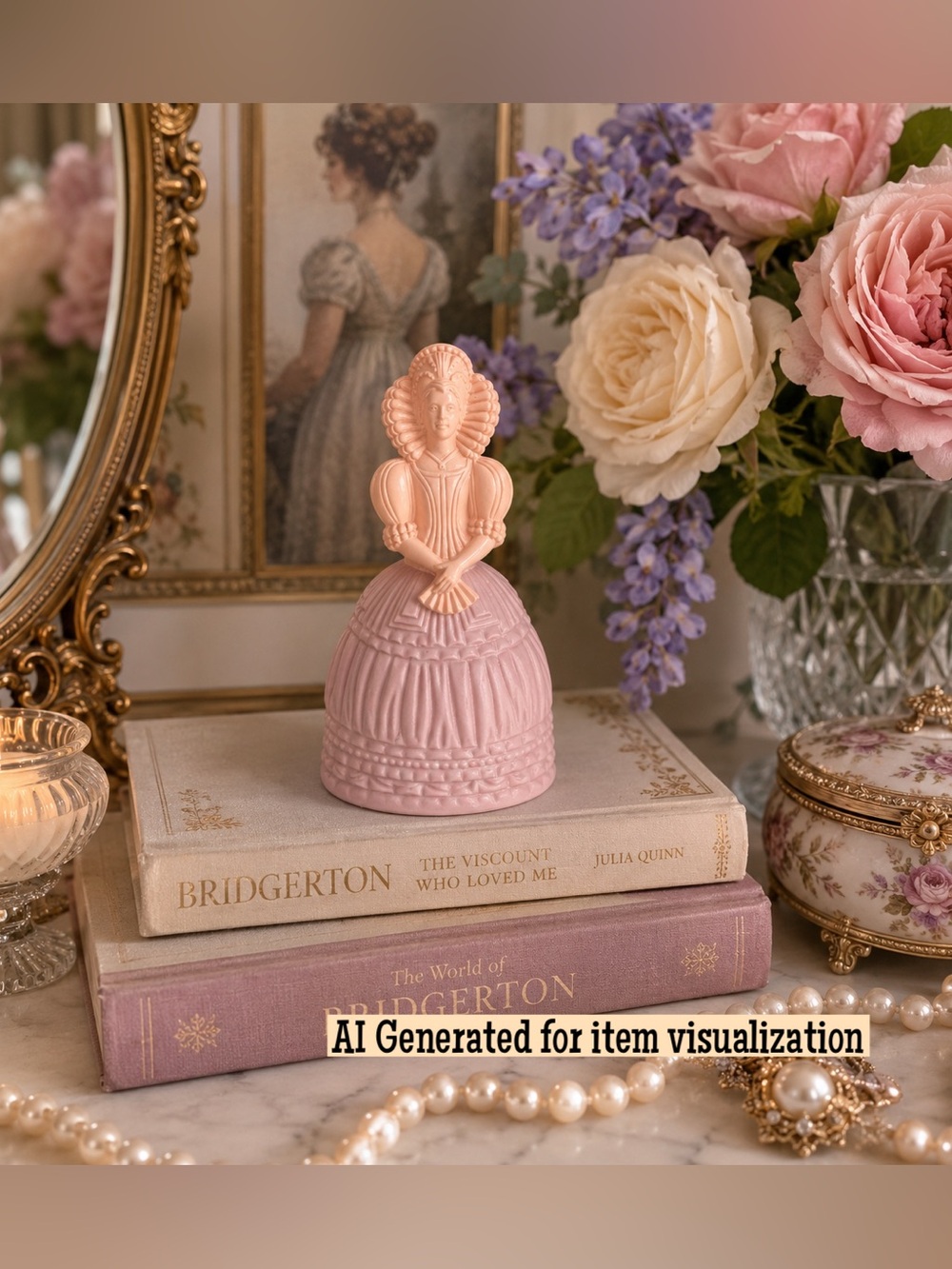 VTG Avon Elizabethan Moonwind Pink Perfume Bottle 4 oz Bridgerton
